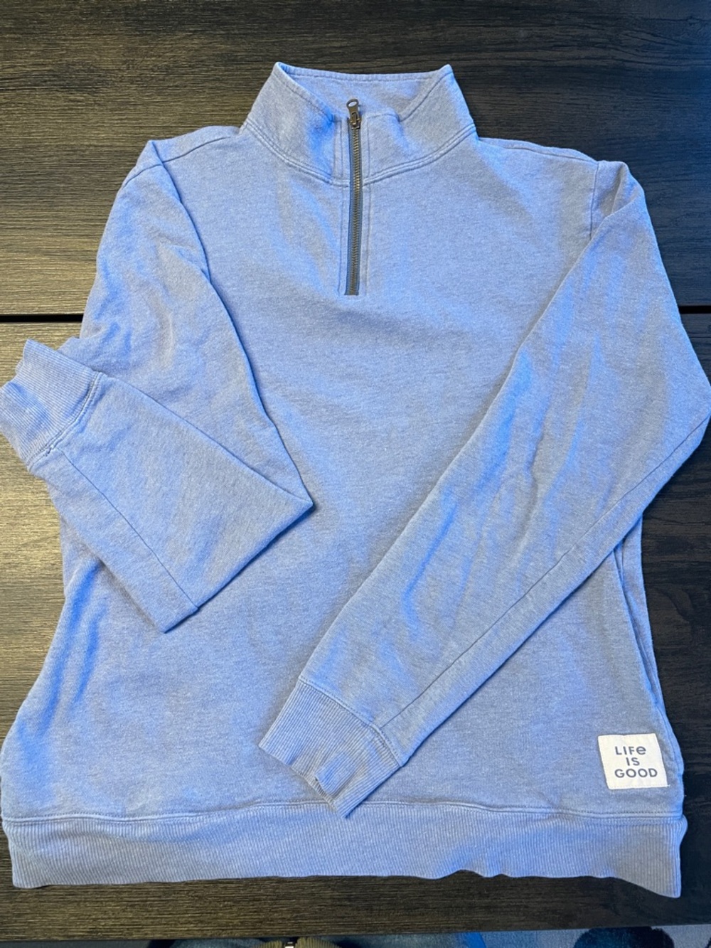 Life Is Good Light Lavender Quarter-Zip Sweatshirt